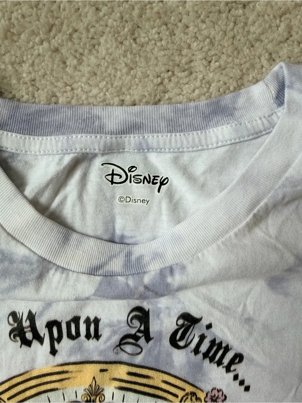 Disney 'Once Upon A Time' Lavender Tie-Dye Princess Cropped Baby Tee - Picture 5 of 6